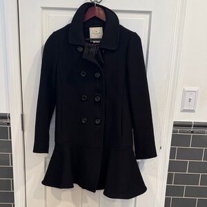 Kate Spade Black Pea Coat